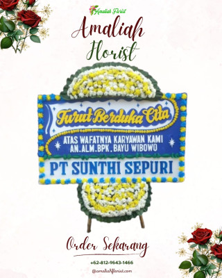 Papan Bunga Duka di Bika